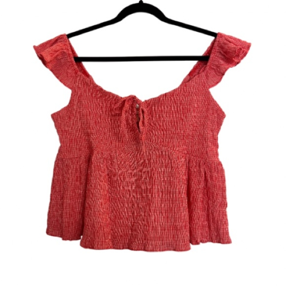 Hem & Thread NWT Red Babydoll Top L